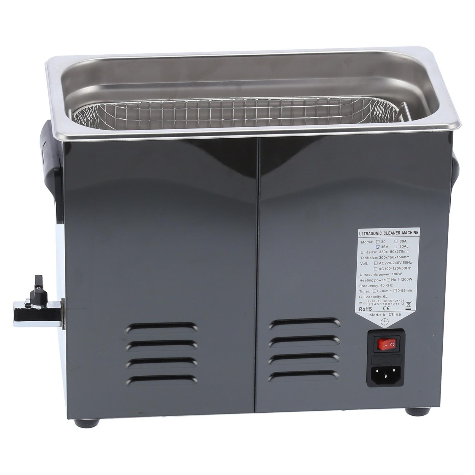 Ultraschallreiniger Für 6 Liter, Edelstahl, Digitalanzeige, Für Feinstaub, Waschmaschine Ym-36aeu, Stecker 220 V