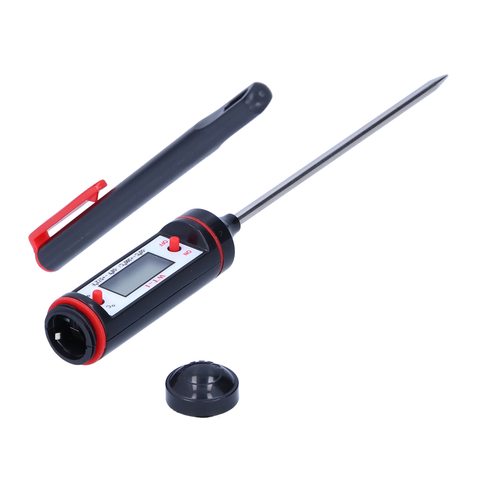 Digitales Fleischthermometer Mit Sonde Für Grillgerichte, 50 °c Bis +300 °c, Stecker-temperaturmesser Wt-1