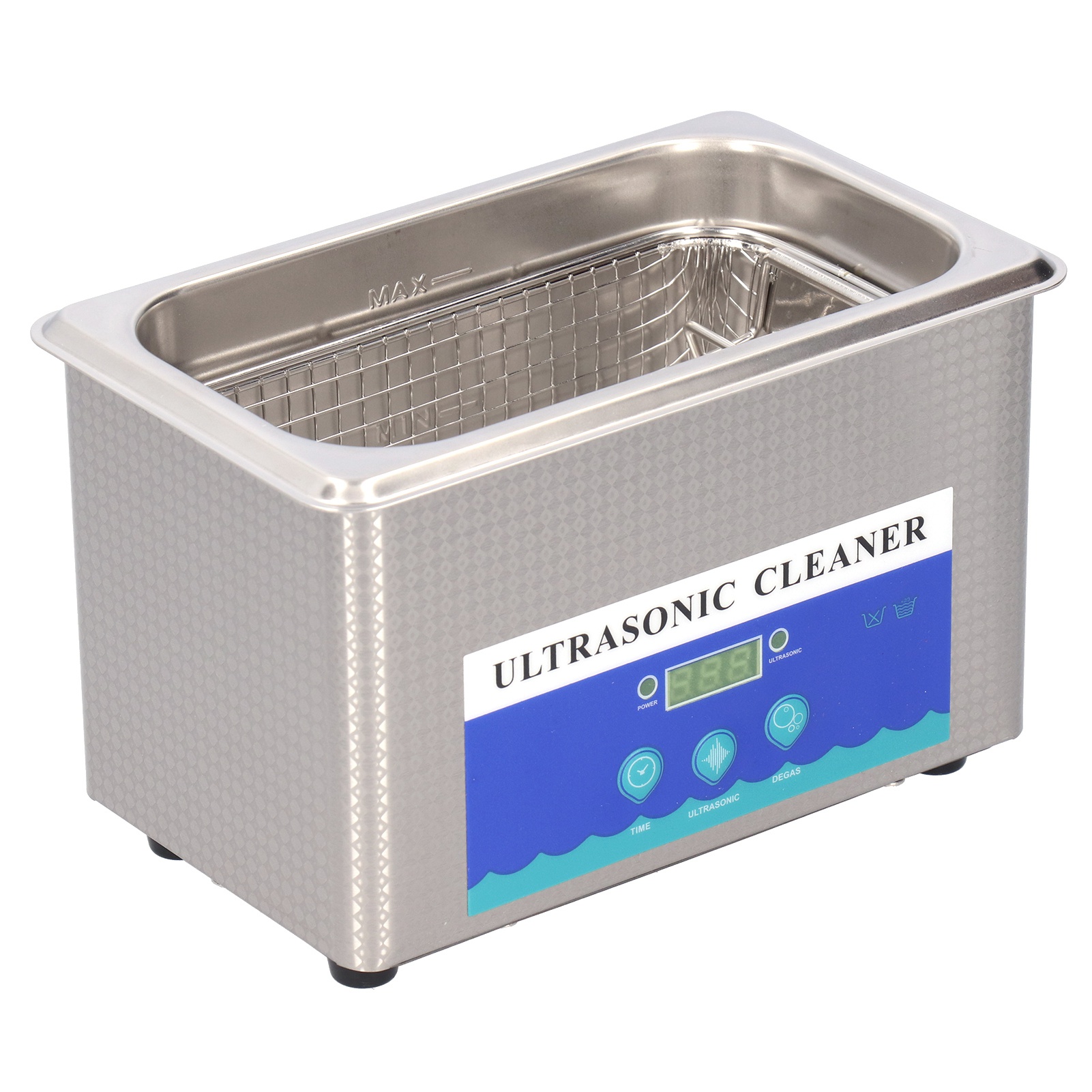 Ultraschall-waschmaschine Aus Edelstahl Mit Timer, Reinigungsgerät Dk‑009b 0,9 L 55 W 220 V, Eu-stecker