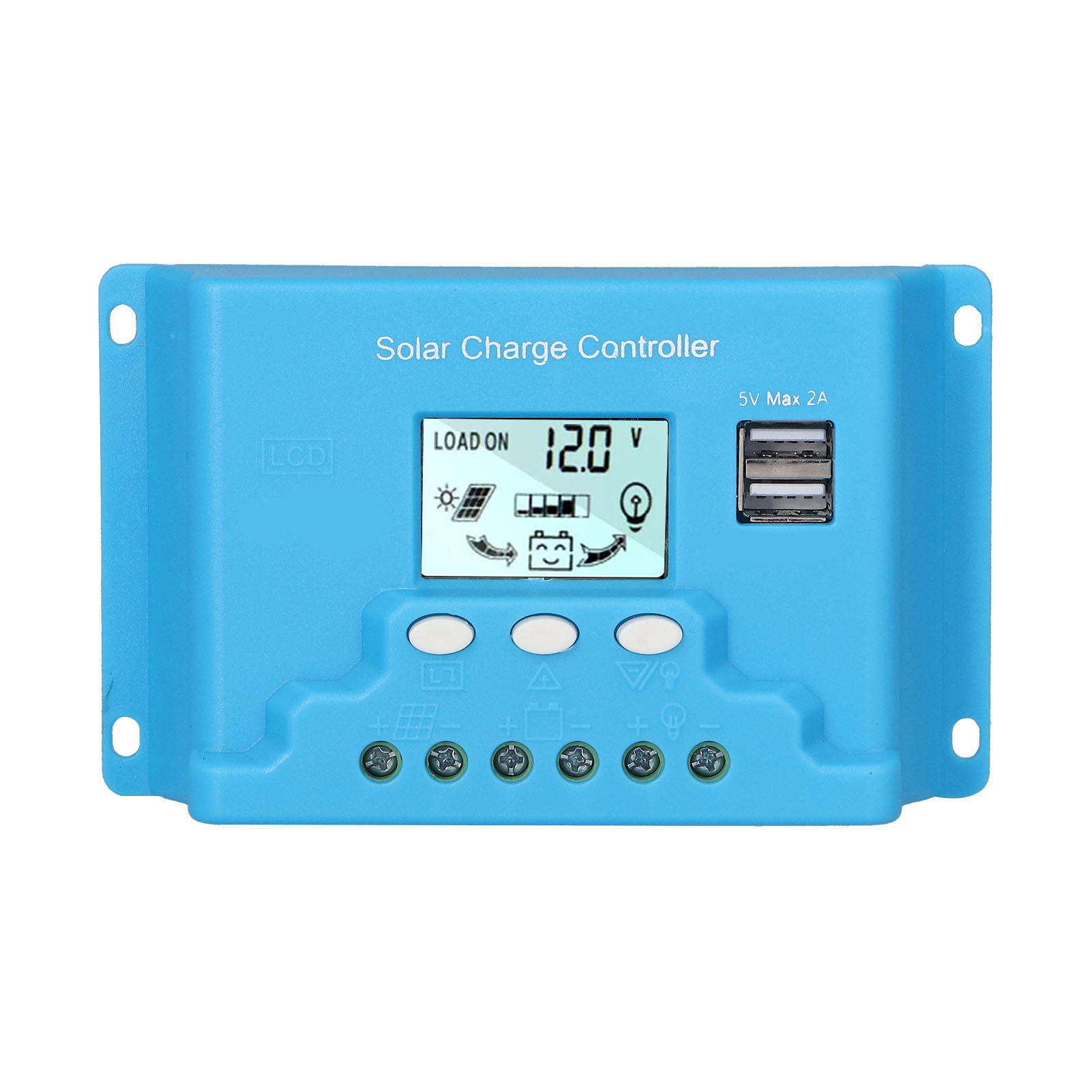 Solarladeregler Mit Lcd-display, Anti-backfill-schaltung Und Usb-anschluss Für Industrielle Anwendungen (10 A)