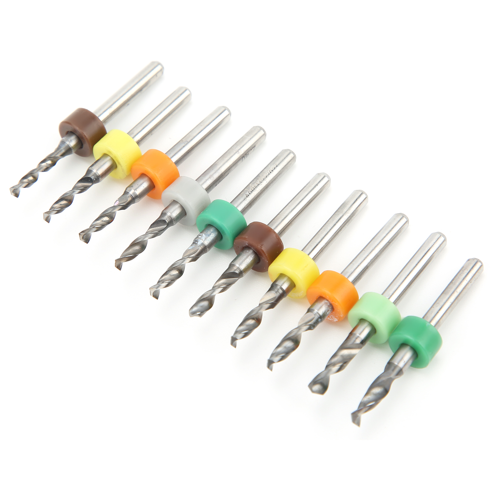 10 Stück Mikro-spiralbohrer Mit Geradem Griff Aus Wolframstahl Für Die Leiterplattenreparatur (2,1–3,0 Mm)