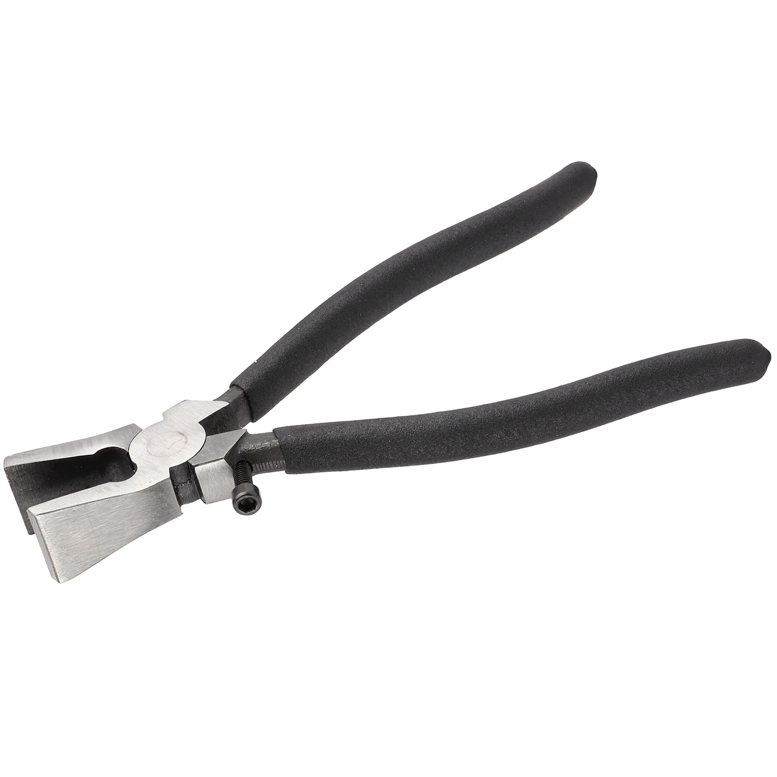 Glasbrecherzange Mit Schraubverstellung, Ergonomischem Design Und Flacher Schneiddüse