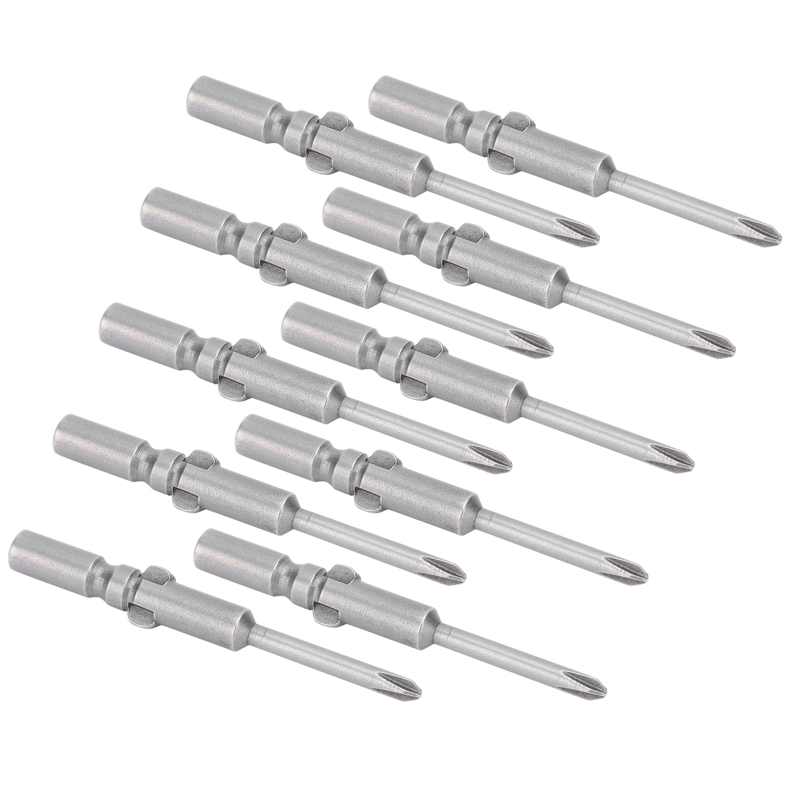 10 Stück Elektrische Schraubendreherbits, Kreuzschlitz, Gehärteter Legierter Stahl, Mit Magnetischen Werkzeugen, 3 Mm