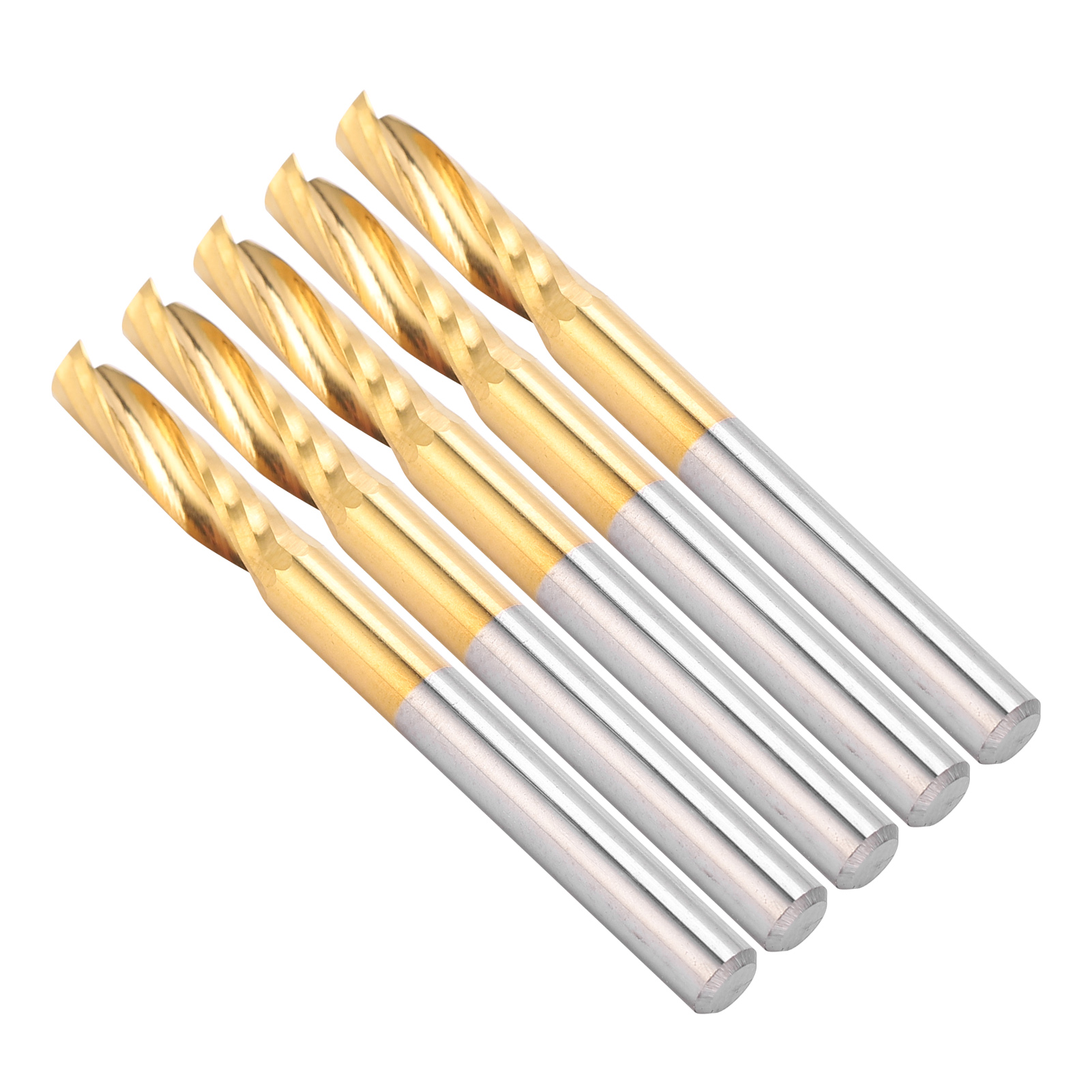 5 Stück Professionelle Cnc-schaftfräser, Spiralfräser Für Metall, 4 X 15 X 45 Mm