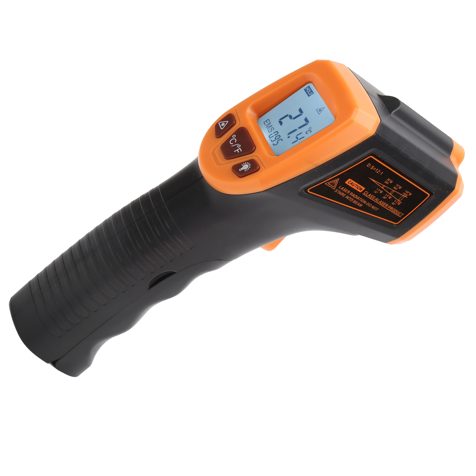 Infrarot-temperaturmessgerät Mit Lcd-anzeige, Industriethermometer Gm320so, Orange