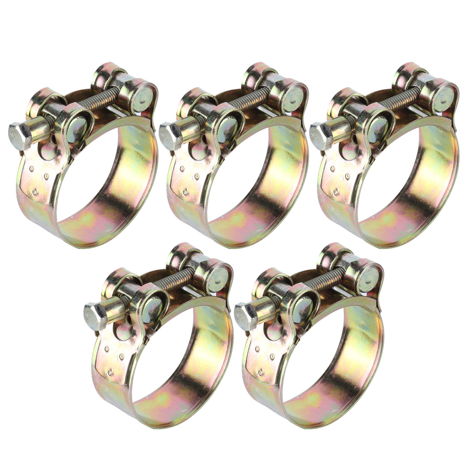 5-teiliges Schlauchschellen-set Aus Verzinktem Stahl Mit Einzelkopf Für Kfz-anwendungen, 40–43 Mm / 1,6–1,7 Zoll
