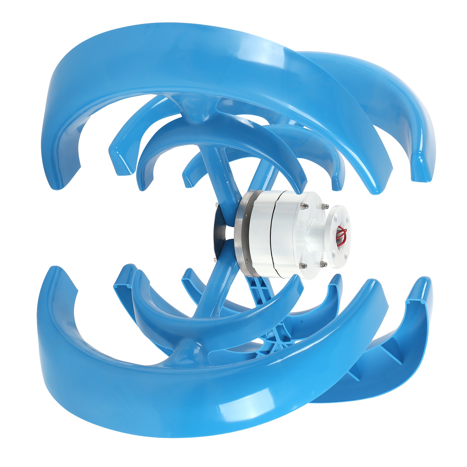 Windkraftanlage Mit 4 Flügeln, Laternenform, Doppelschicht, 1200 W, 24 V