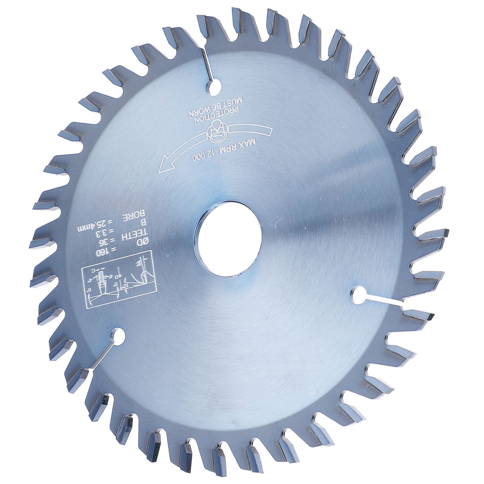 Hartmetall-sägeblatt Mit 36 Zähnen, Präzise Und Hocheffiziente Trennscheibe Für Die Holzbearbeitung 36t-160-25.4