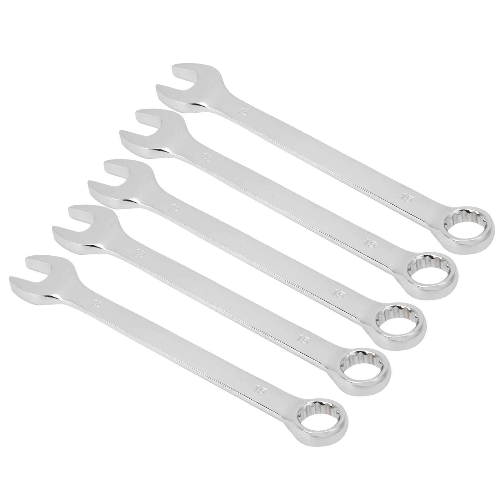 10-teiliges Ratschen-kombinations-maulschlüssel-set, 15 Mm, Für Industrielle Anwendungen