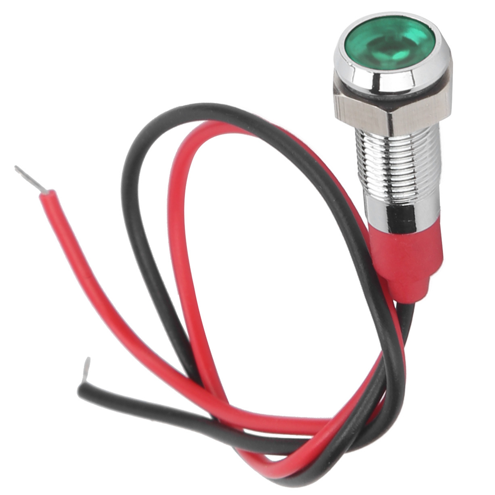 Led-metallanzeige, 6 Mm, Wasserdichte Signallampe Für Begleitfahrzeug, Lkw, Boot, Mit Kabel, 6 V, Grün