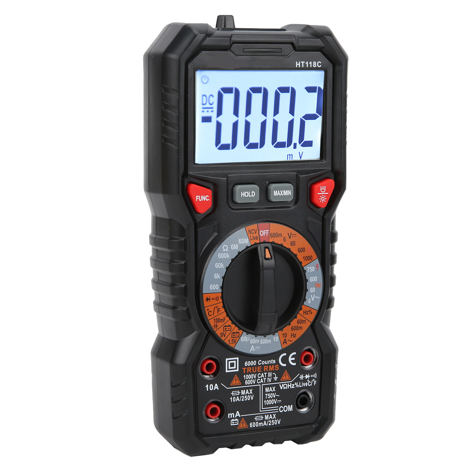 Ht118c Digitales Multimeter Mit Digitalanzeige, Intelligentem Verbrennungsschutz Und Kapazitätsmessgerät Für Elektrikerwartung