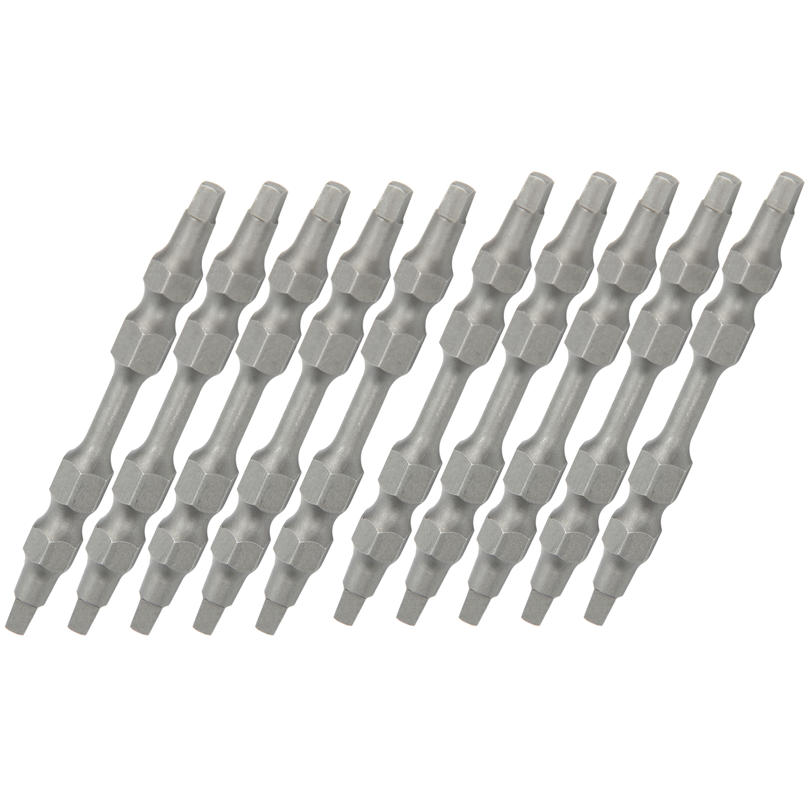 10 Stück Vierkant-schraubendreherbits, Doppelseitig, Elektrisch Magnetisch, 6,35 Mm