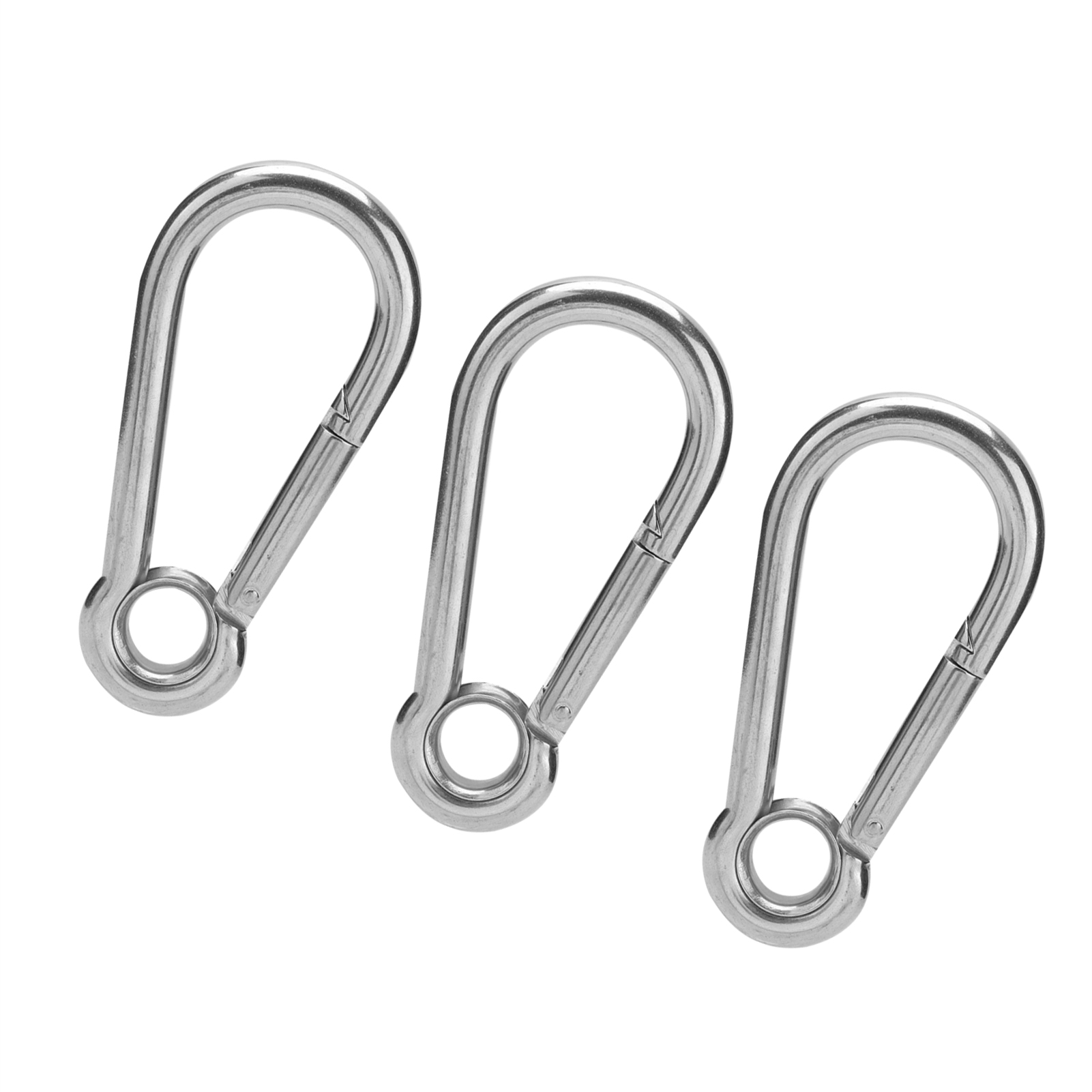 Stück Karabinerhaken Aus Edelstahl Mit Ring, Sicherheitsseilzubehör M9 (9 Mm)