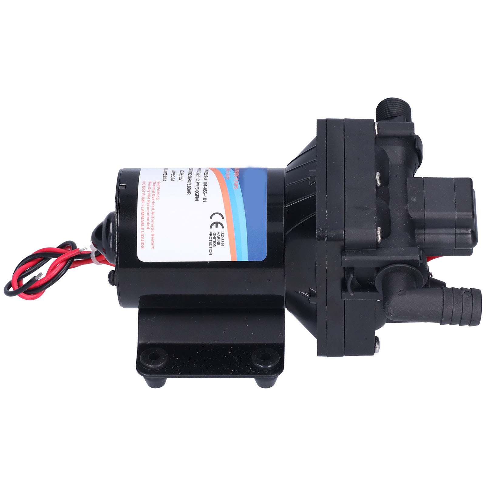Membranpumpe 11,3 L, Komfortabel, Einfache Installation, Langlebig, Automatischer Neustart, Sichere Kunststoff-wasserpumpe F43-101-055-101 (12 V)