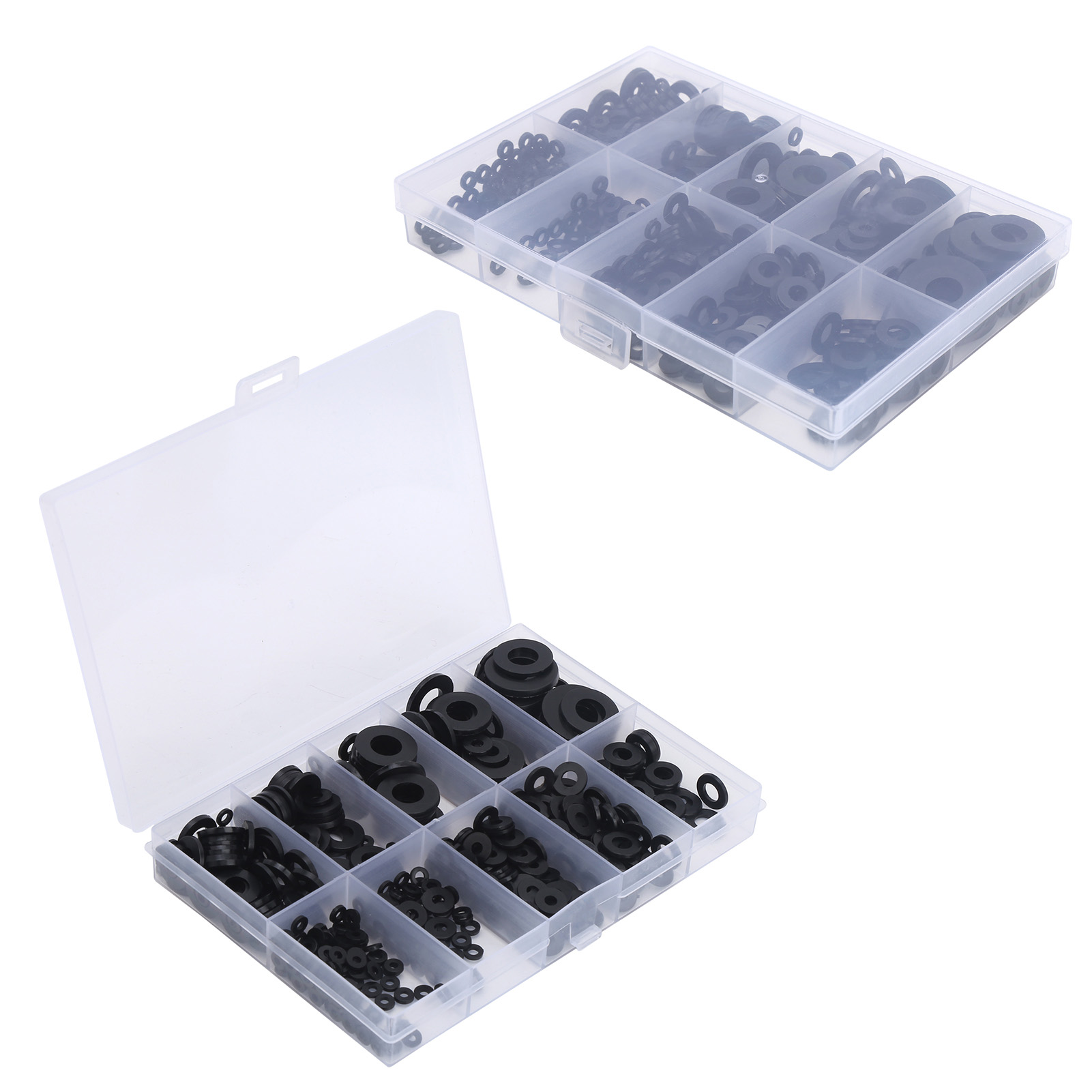 500 Stück Nylon-unterlegscheiben, Schwarze Dichtungen, Industriebedarf M2 M2,5 M3 M4 M5 M6 M8 M10