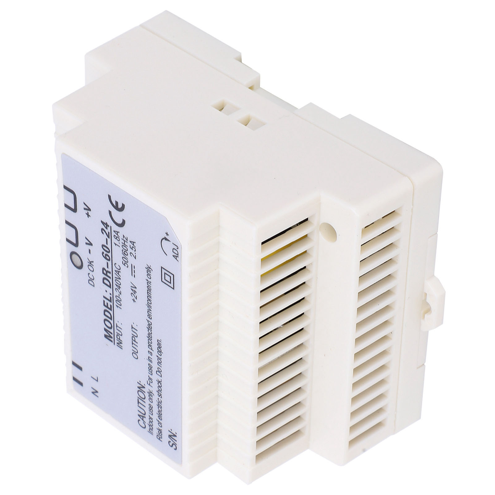 Berm Din-schienen-schaltnetzteil Mit Einem Ausgang Für Industrielle Anlagen, 100–240 V Ac, Dr-60-24