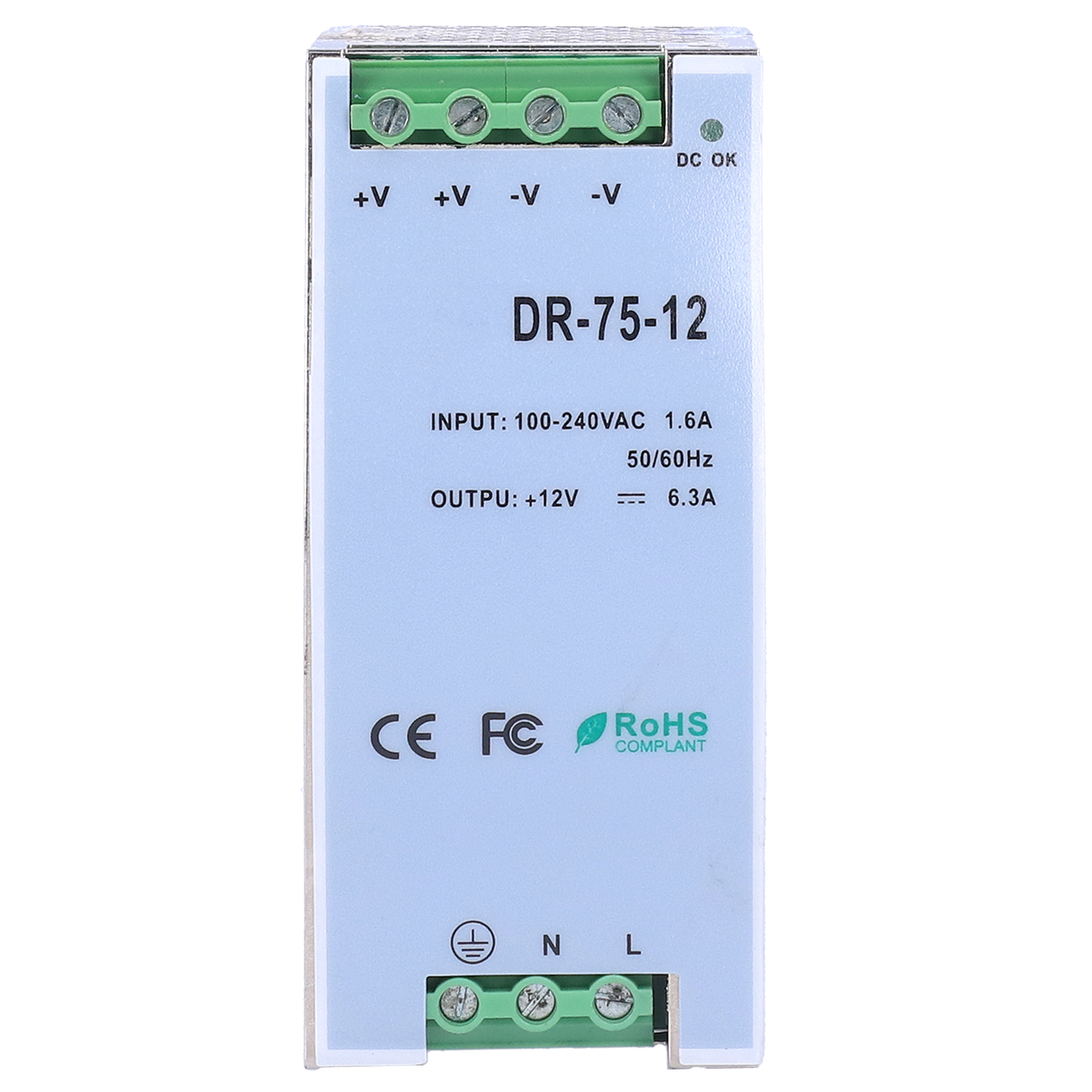 Din-schienen-netzteil, Schaltbar, Geregelt, Led, Dr/din-serie, Industriebedarf, Dr-75-12