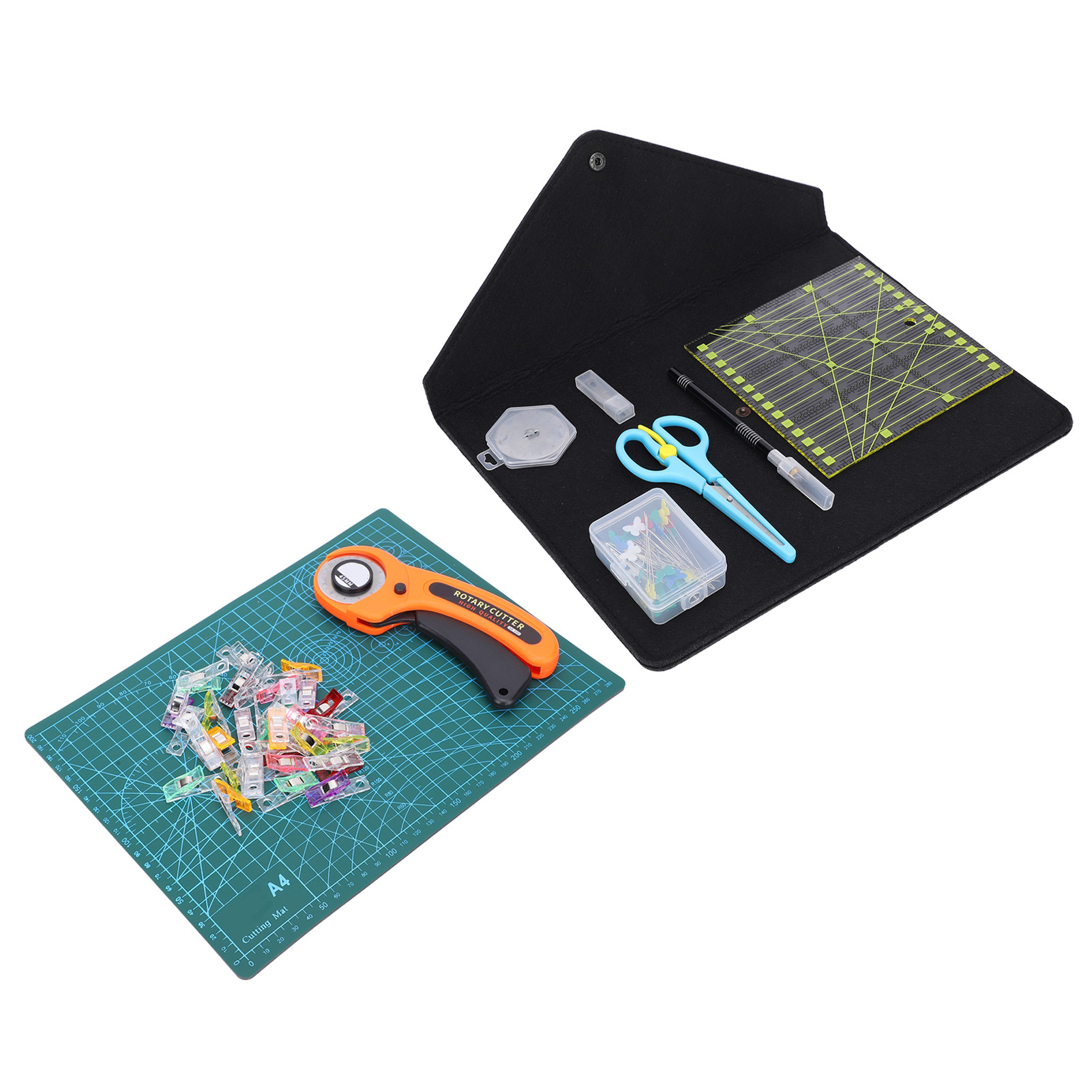 Rollschneider-set, Lederschnitzwerkzeug-unterlage, Patchwork-lineal, Schneide- Und Graviermesser-kombination