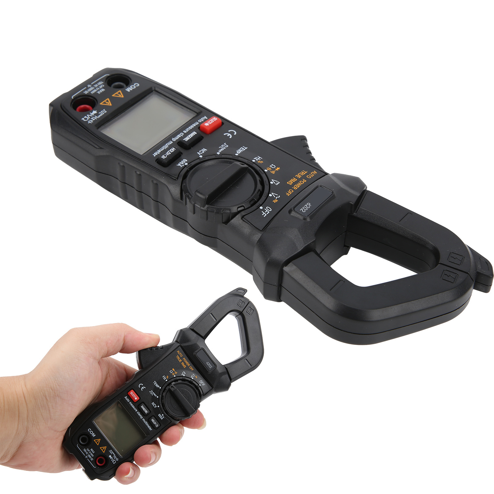 Et8202 Digitales Zangenmessgerät Ac750v Dc1000v Kapazitätsmessung True Rms Lcd Hochpräzises Automatisches Multimeter