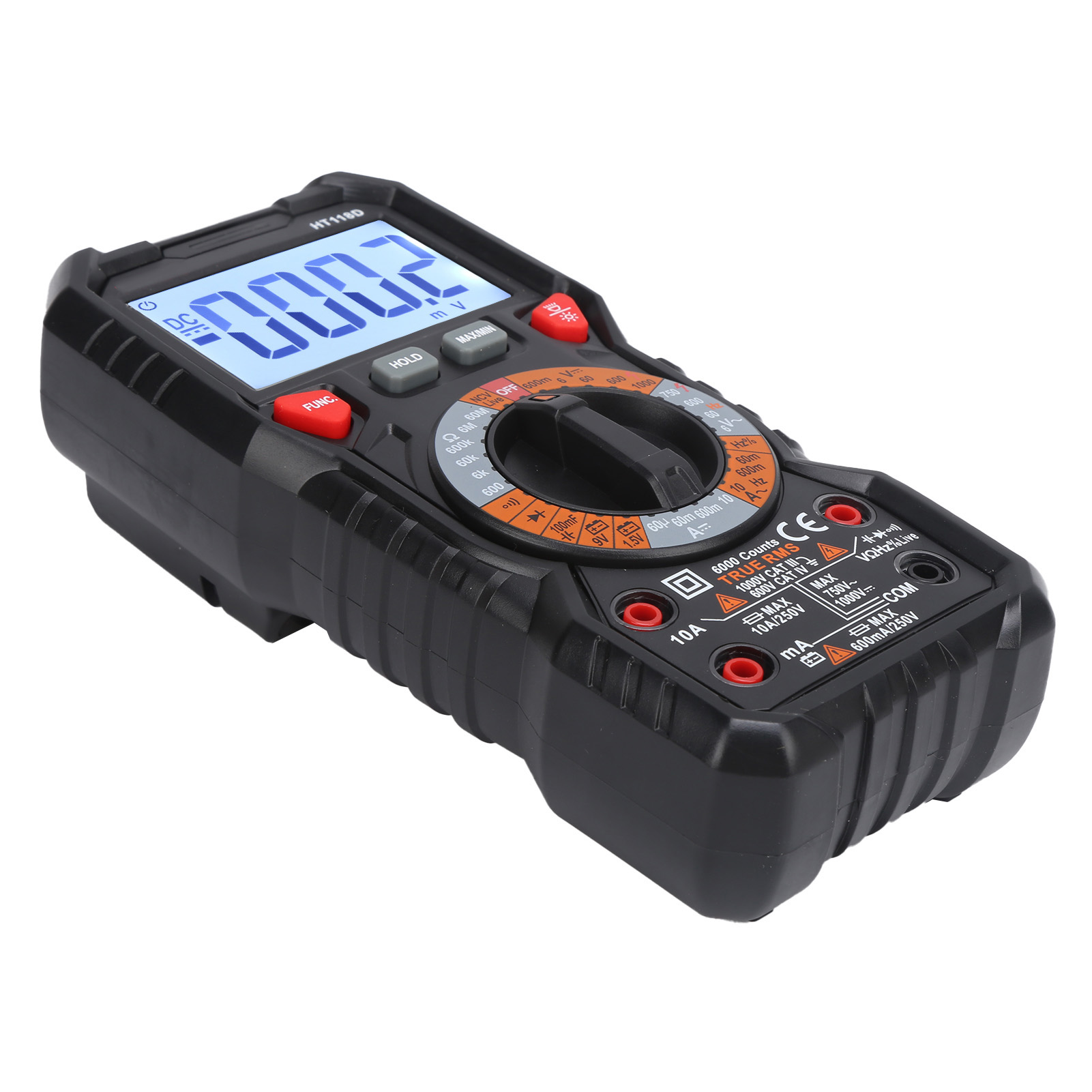 Ht118d Digitales Multimeter, Tragbar, Intelligent, Strom-, Spannungs- Und Widerstandsmessgerät, 10 A, 1000 V