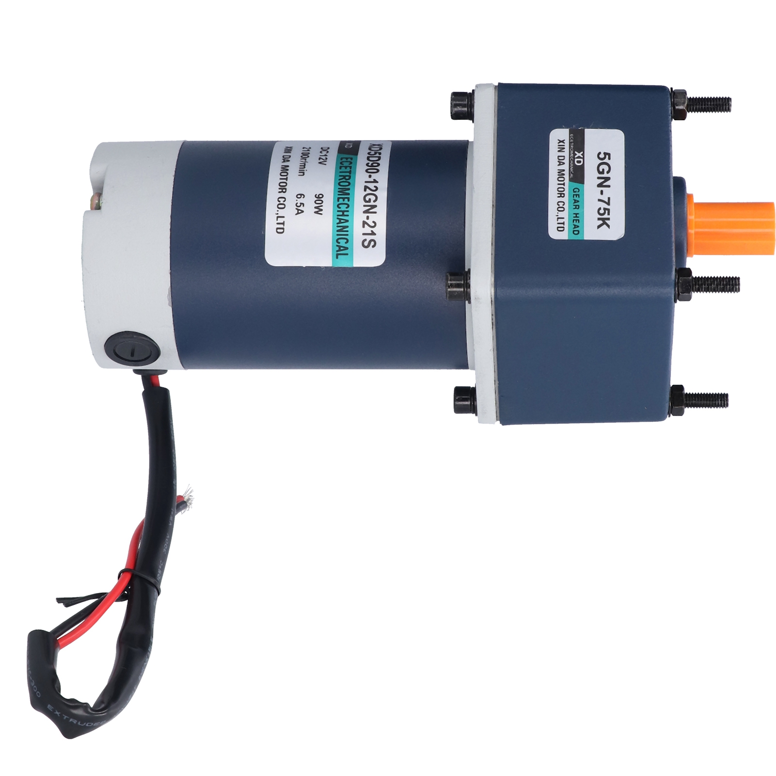 12-v-gleichstrom-untersetzungsmotor, Cw/ccw-einstellbare Mikromotoren Mit Getriebe, 10–600 U/min, 90 W, Ac 110 V/220 V, 75 Kω