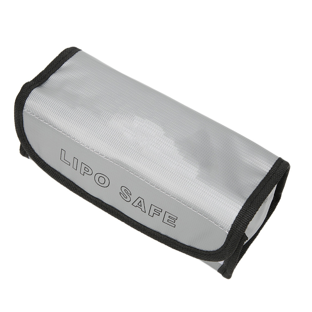 Hochwertige, Feuer- Und Explosionsgeschützte Sicherheitstasche Für Lithium-polymer-akkus, 190 X 75 X 80 Mm (silber)
