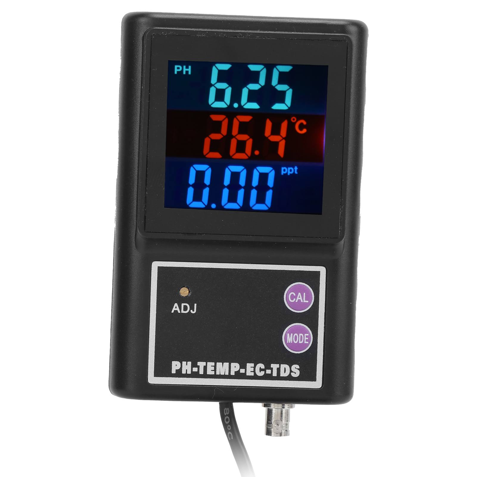 Ph-260bd Wasserqualitätsmessgerät Für Aquarien Mit Ph-, Temperatur-, Ec- Und Tds-messung, Atc-funktion, Messbereich 0,00–14,00 Ph, Eu-stecker, 230 V