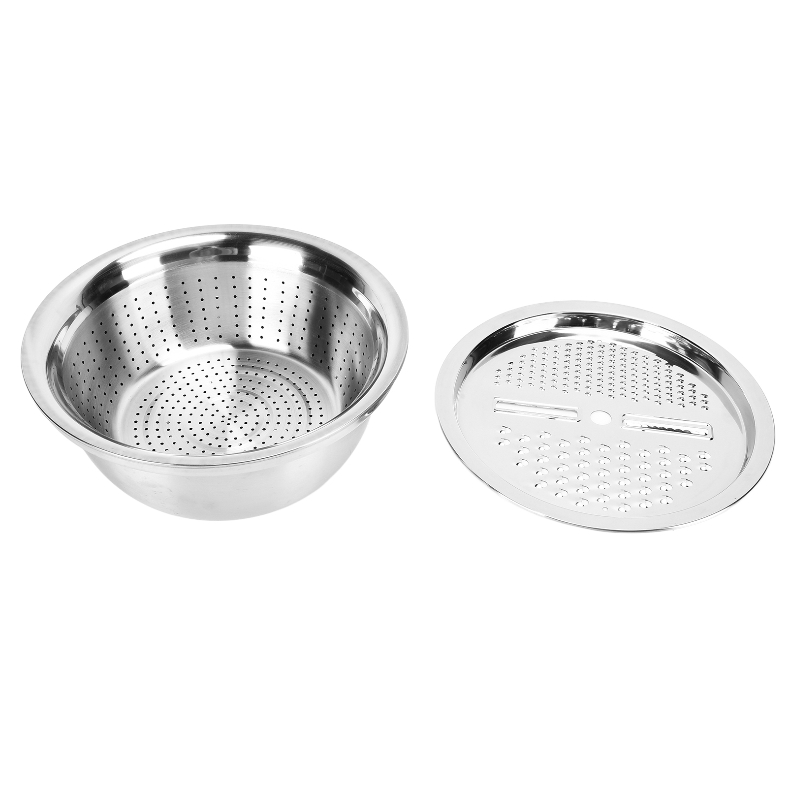 3-in-1-set Abtropfbecken Aus Edelstahl 304: Gemüse- Und Obstschneidebecken, Knetbecken, Schneideplatte, Reissieb