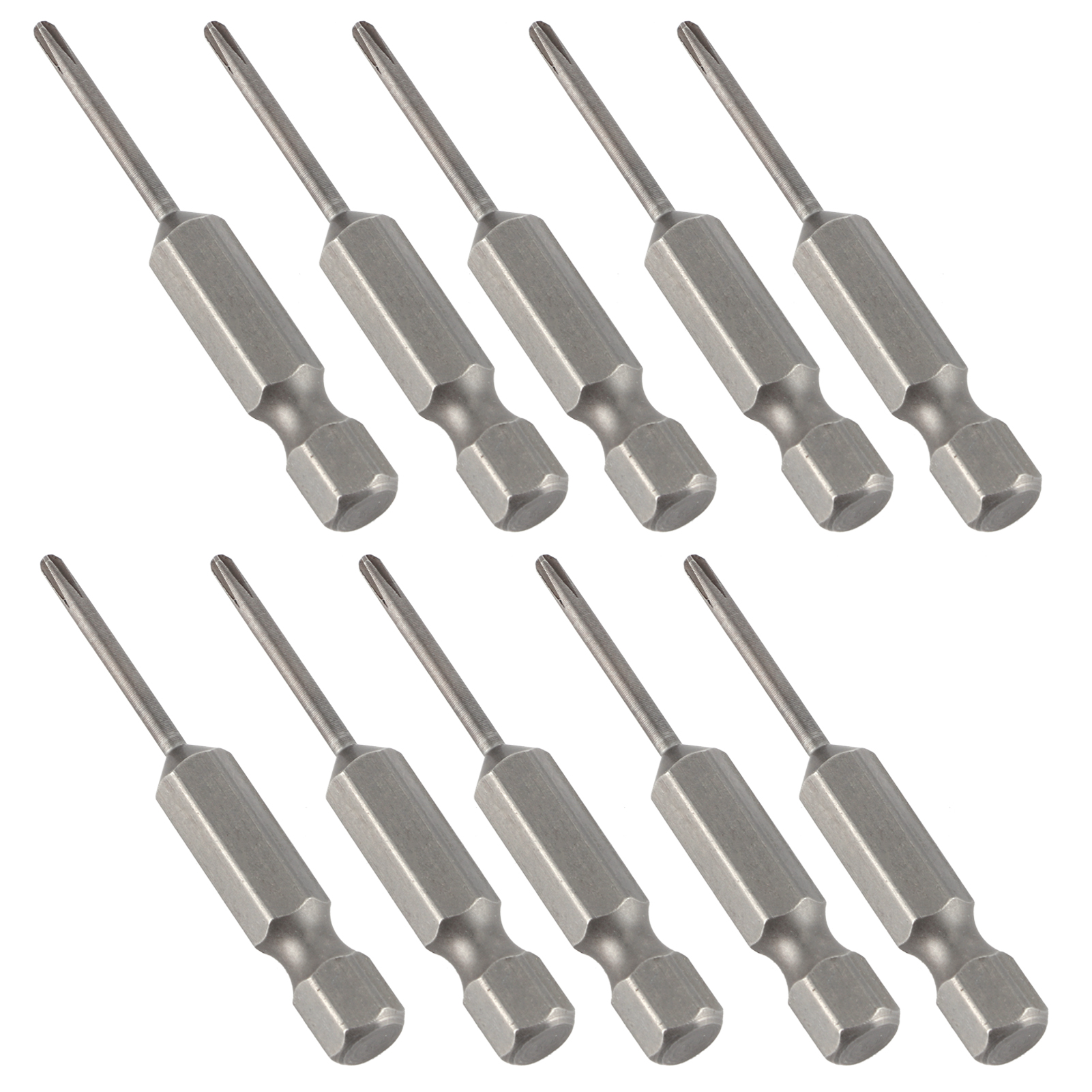 10-teiliges Set Elektrischer Schraubendreherbits Mit Magnetischen, Gehärteten Aufsätzen (s1/4" 2 Mm)