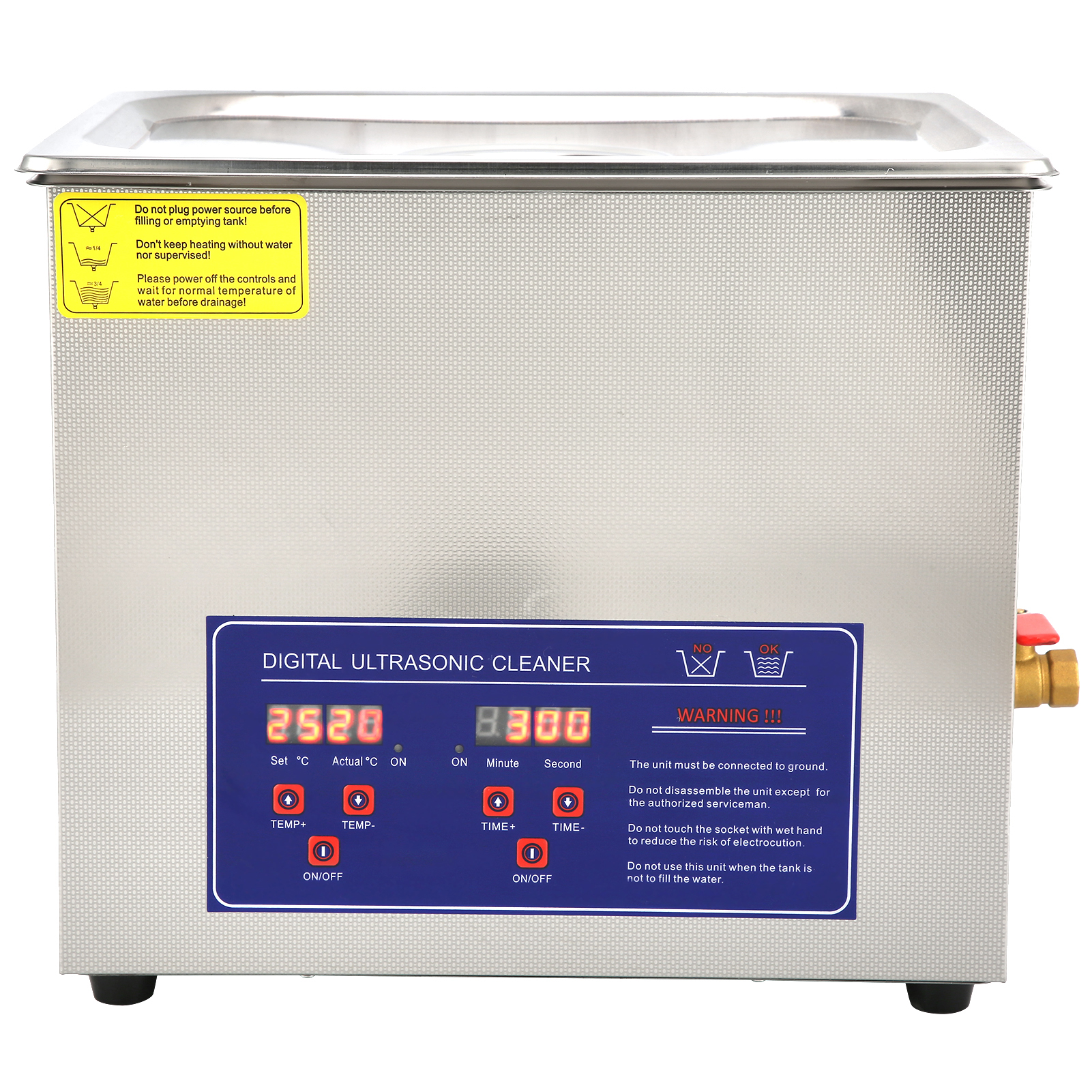 Ultraschallreiniger Aus Edelstahl Mit Timer Und Heizung, 10 L, Industriegerät, Ps-40aeu-stecker, 220 V