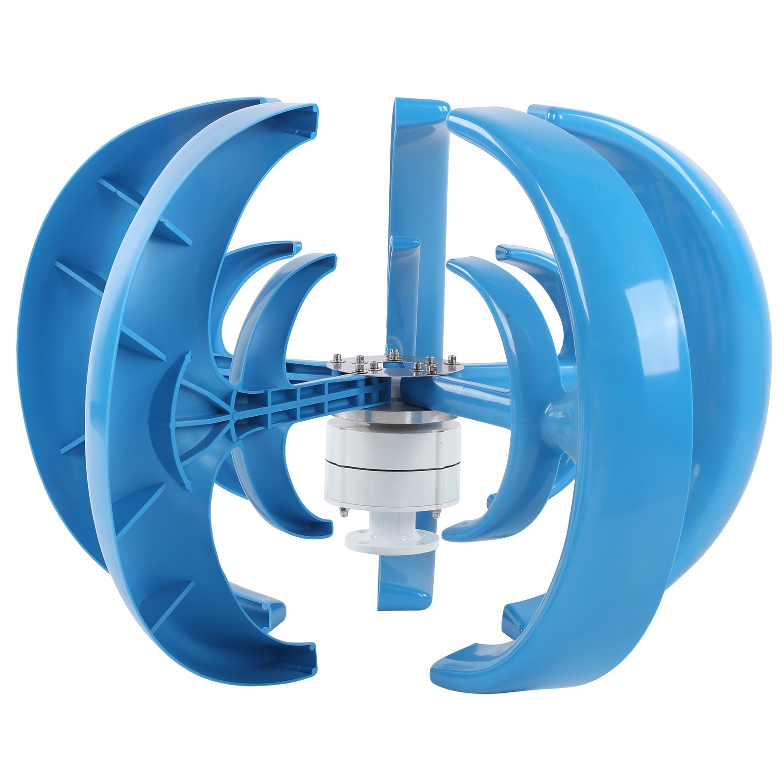 1200-w-windturbinen-bausatz, Doppelwandig, 5-blatt-windenergiegenerator Zum Laden, Blue48v
