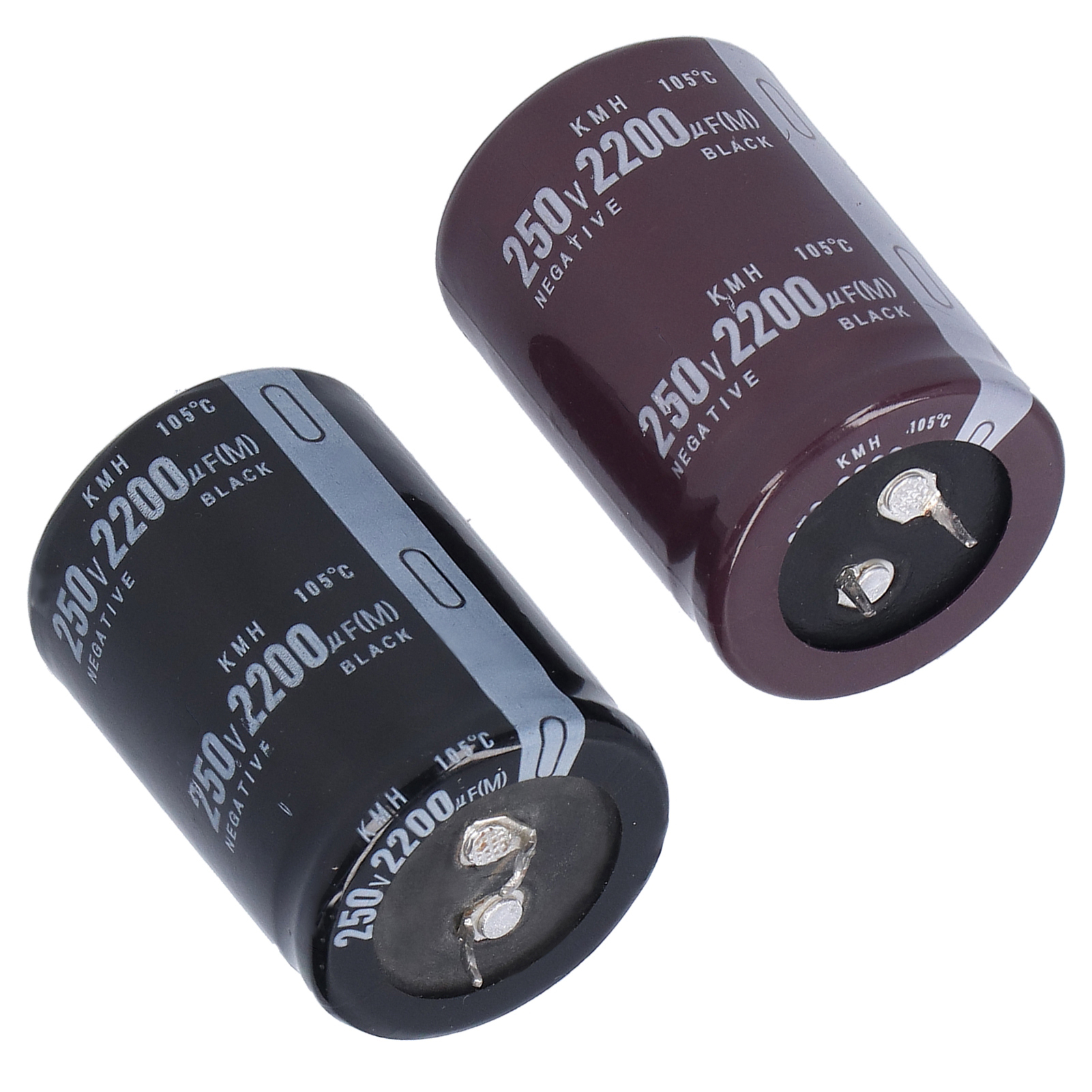 2 Stück Elektrolytkondensatoren, Aluminium, Zylindrisch, 250 V, 2200 Μf, 105 °c, 35 X 50 Mm