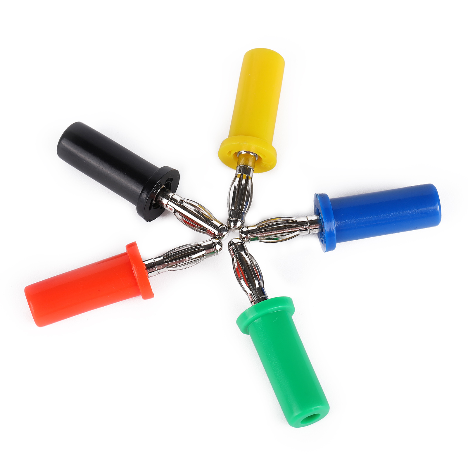 5er-set U30 4mm Bananenstecker Rot Schwarz Gelb Grün Blau Für Elektrische Prüfungen
