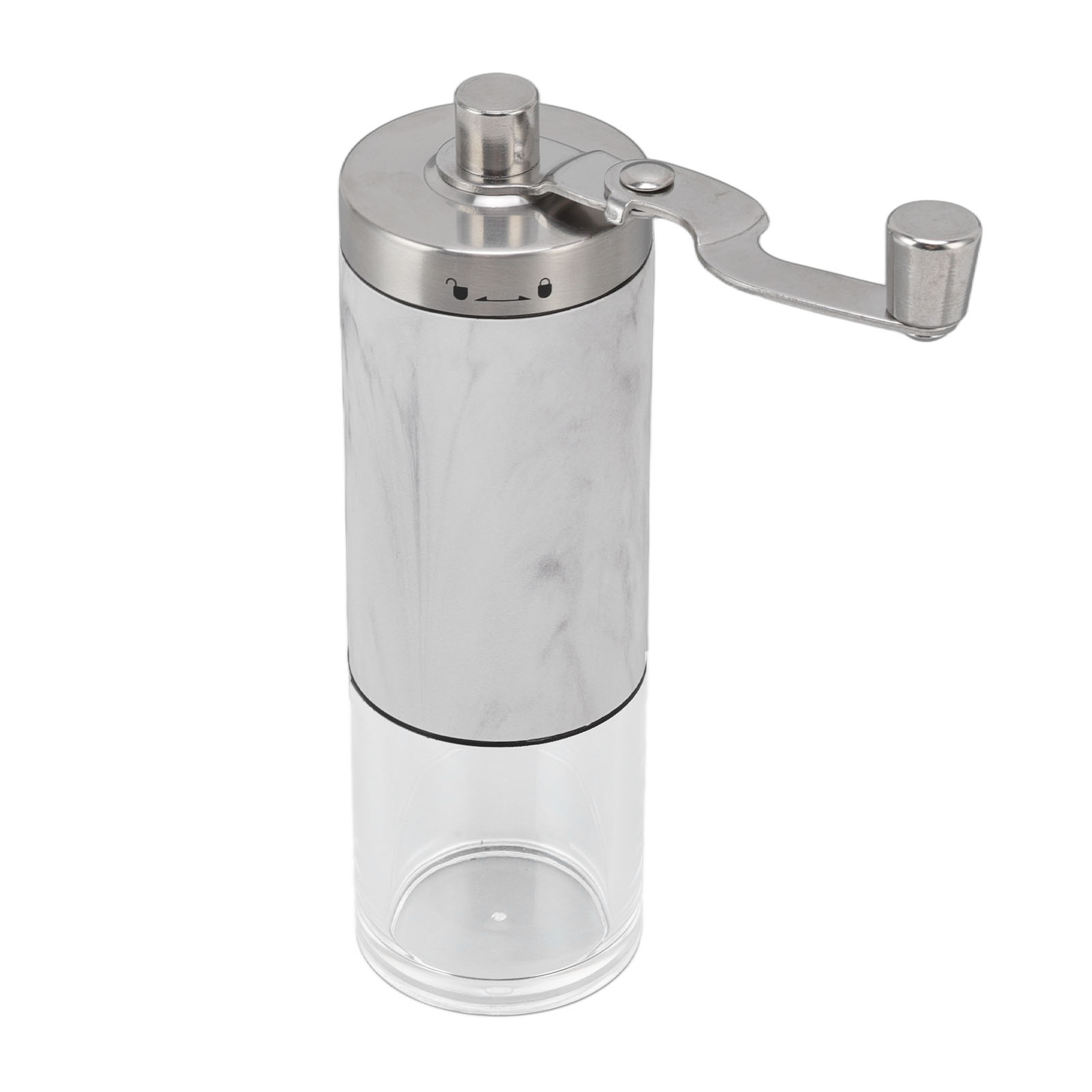Tragbare, Handbetriebene Kaffeemühle, Mini-kegelmahlwerk Mit Einstellbaren Mahlgraden Für Filterkaffee, „rocker Grain“-stil.