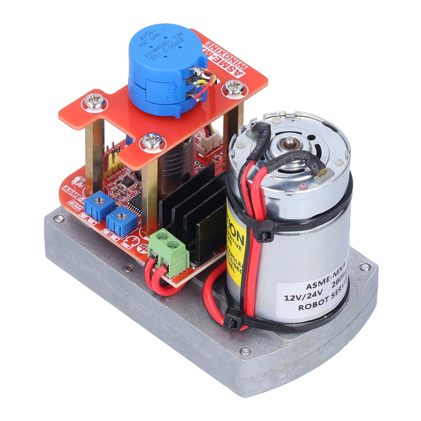 Roboterservo Mit Extrem Hoher Torsion, Legierung, 3600°, 10 Kreise, 260 Kg·cm, Dc 12 V/24 V, Asmemxa