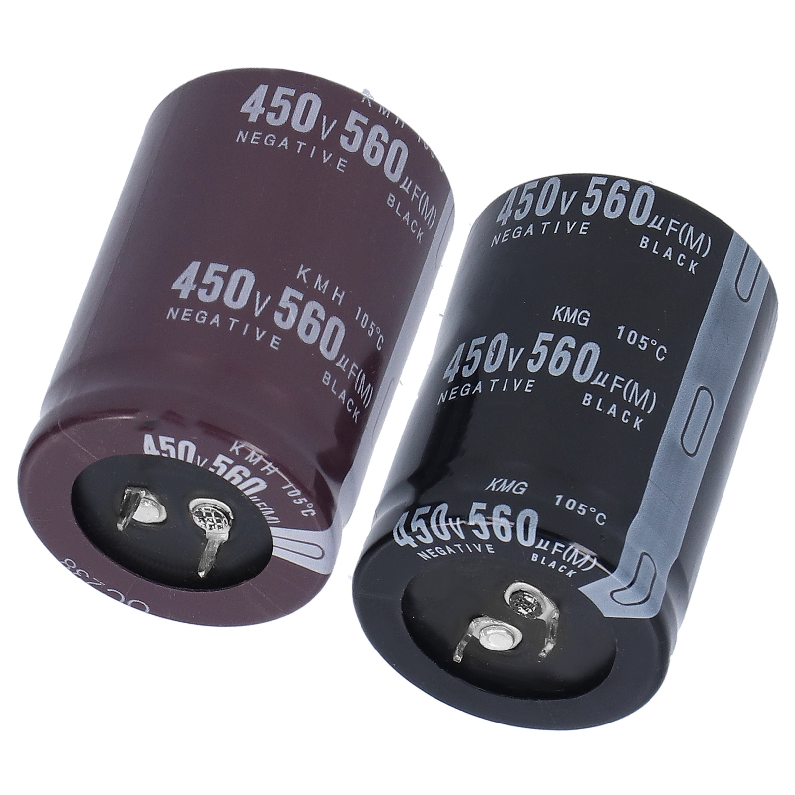 2 Stück Aluminium-elektrolytkondensatoren 450 V 560 Μf 105 °c Für Audiogeräte Und Led-energiesparlampen
