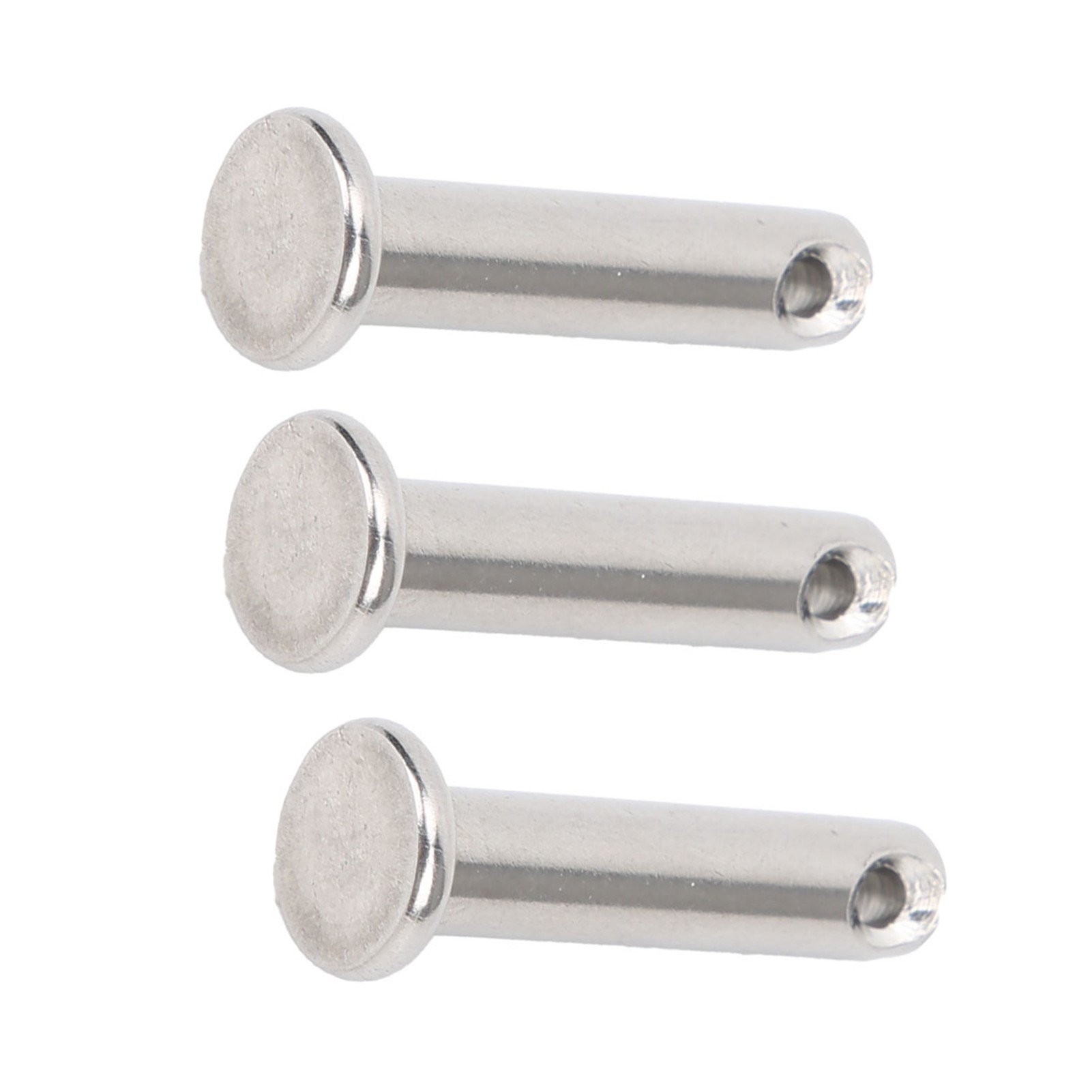 50 Stück Runde Gabelbolzen Mit Flachkopf Aus Edelstahl 304 Zur Positionierung Linearer Beweglicher Teile, M6x25 Mm