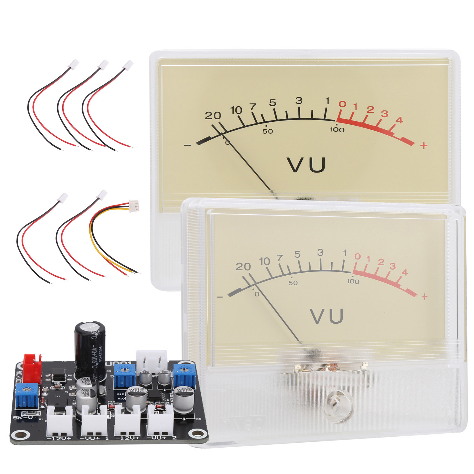 Ts-db90r 2er-pack Db-meter + Treiberplatine, Audio-leistungspegel-vu-tester Mit Hintergrundbeleuchtung
