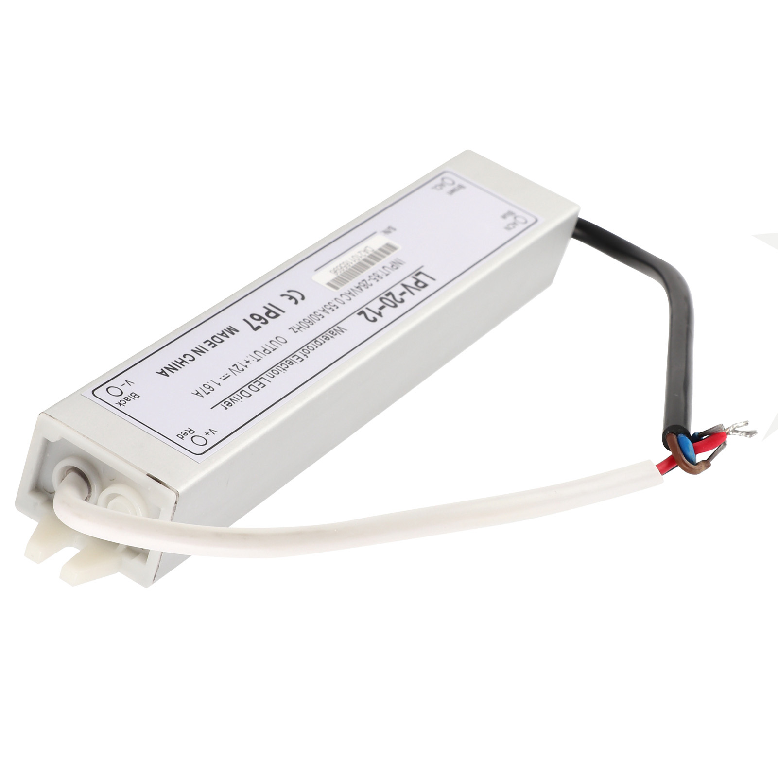 Berm Wasserdichtes Netzteil Aus Aluminiumlegierung Mit Schalter, Transformator Und Treiber Lpv-20-12, 20 W, 12 V Dc