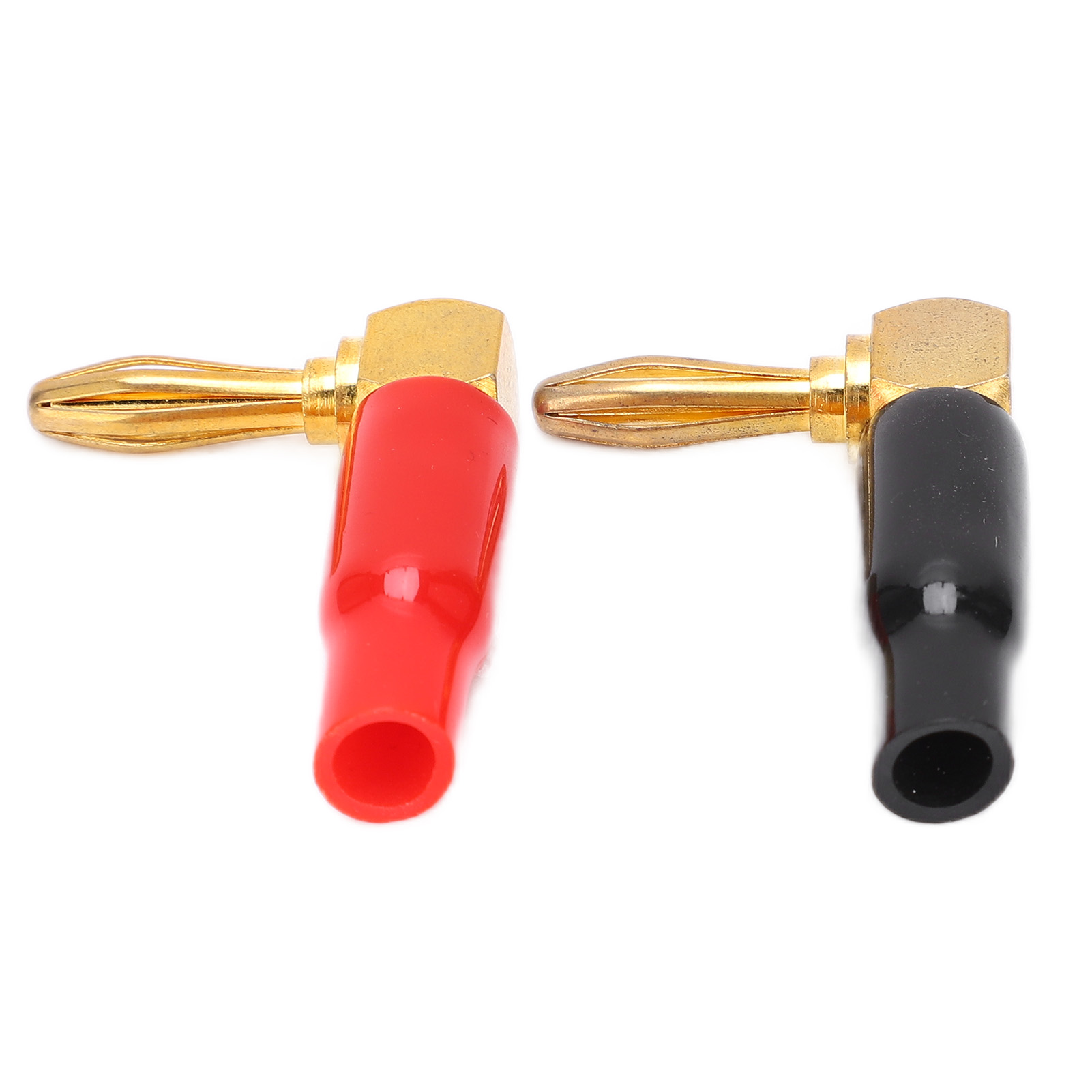 2 Stück U45 4 Mm Rechtwinklige Bananenstecker (90°) Zubehör Rot+schwarz