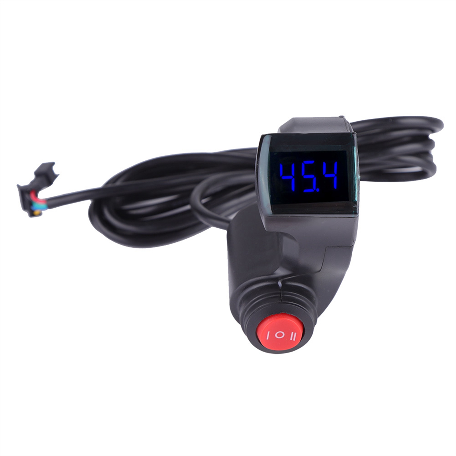 Daumenvoltmeter Mit Digitaler Lcd-batteriespannungsanzeige Und 3-gang-schalter Für Fahrräder