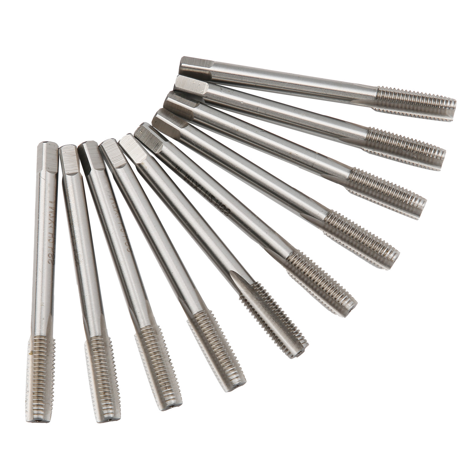 10-teiliges Gewindebohrer-set Mit Gerader Nut, Hss-maschinengewindebohrer, Gewindeschneidwerkzeug M7 X 1