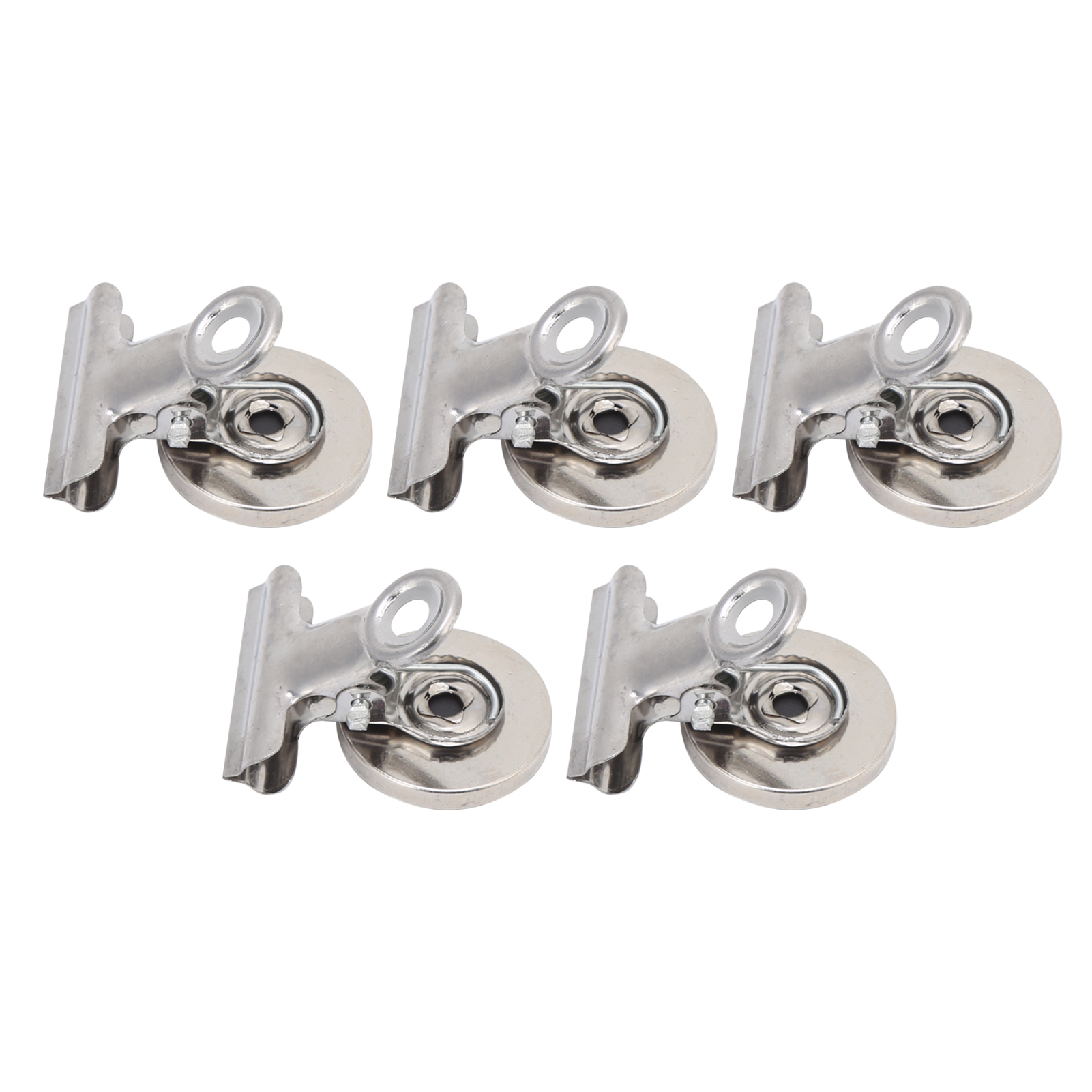 5-teiliges Set Mit Runden Magnetclips Aus Vernickeltem Edelstahl Mit Starkem Magnetverschluss (silber)