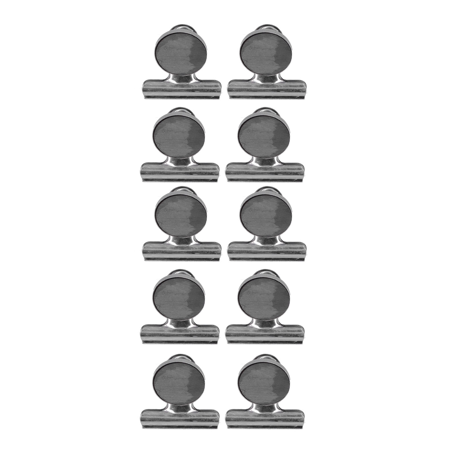 10 Stück Magnetclips, Edelstahl, Vernickelt, Rund, Befestigungskraft, Magnetbefestigungsset, Silber