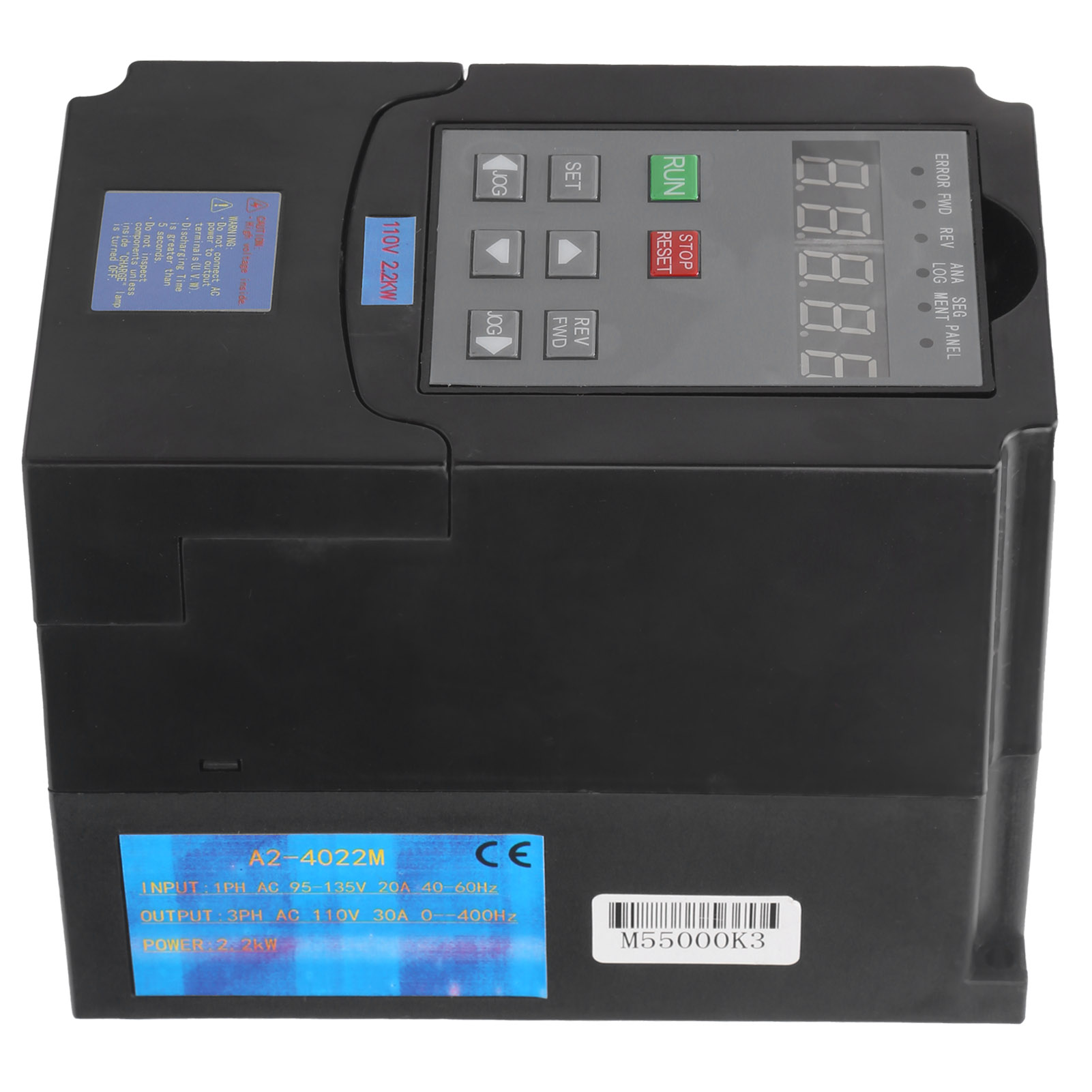 Frequenzumrichter 2,2 Kw, Einphasiger Eingang Ac 95–135 V, Dreiphasiger Ausgang Ac 110 V, A24022m