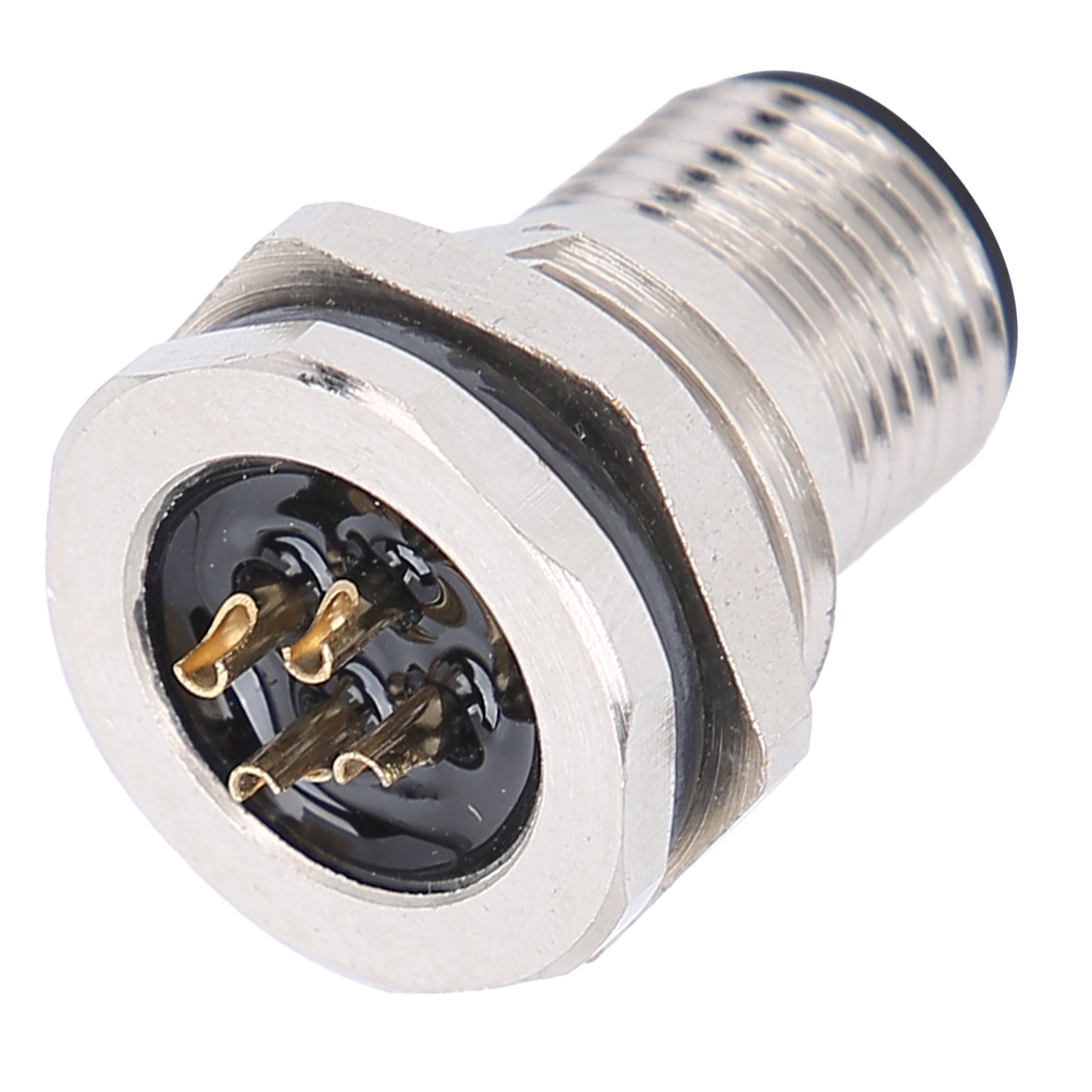 Wasserdichte 4-polige Einbausteckdose Für Die Rückwandmontage, Wasserdichter Stecker, Elektrische Anschlüsse M12fp4