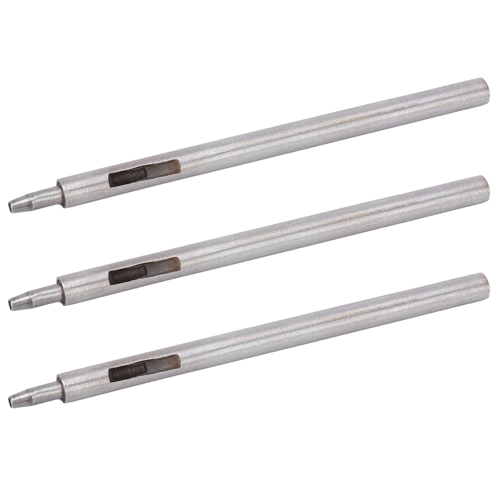 3-teiliges Set Rundlochstanzer Aus Legiertem Stahl, 2 Mm, Diy-zubehör Für Lederarbeiten