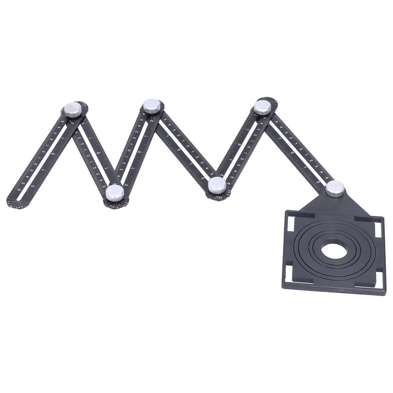 6-fach Gefaltetes Lineal, Multifunktionales Universal-winkelmesser-schablonenwerkzeug Aus Aluminiumlegierung 5041