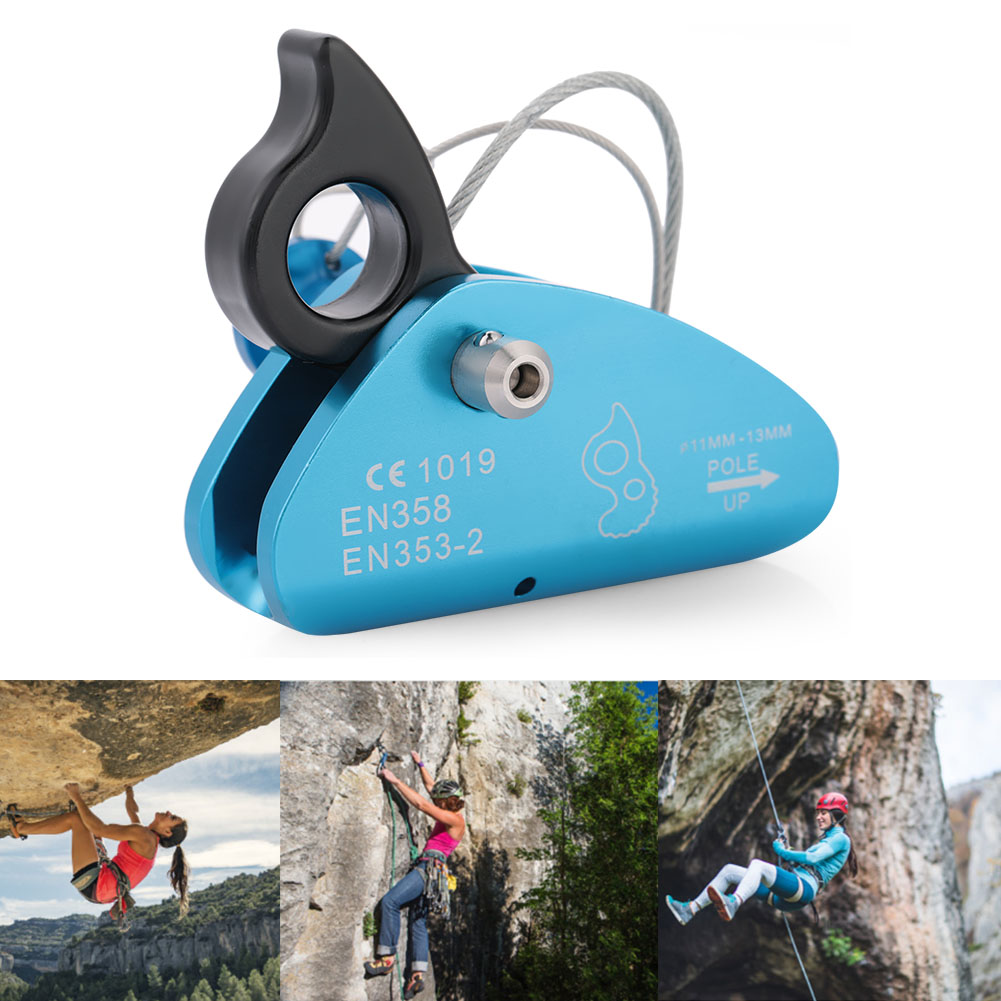Selbstbremse, Stopp-kletterkarabiner, Seilklemme, Greifer, Rettungsring, Abseilzubehör