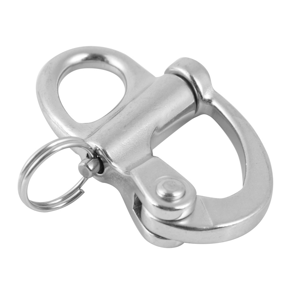 16 X 69 Mm Edelstahl-festkarabiner Mit Schnellverschluss Und Rundring